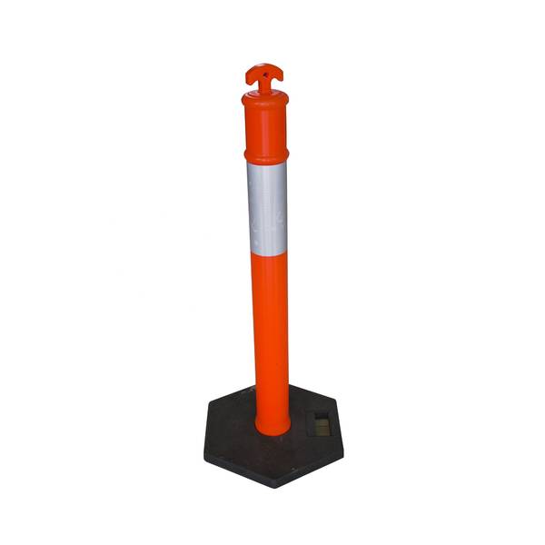 Removable Orange Guaranteed Quality Road Sign Traffic Warning Post With Base