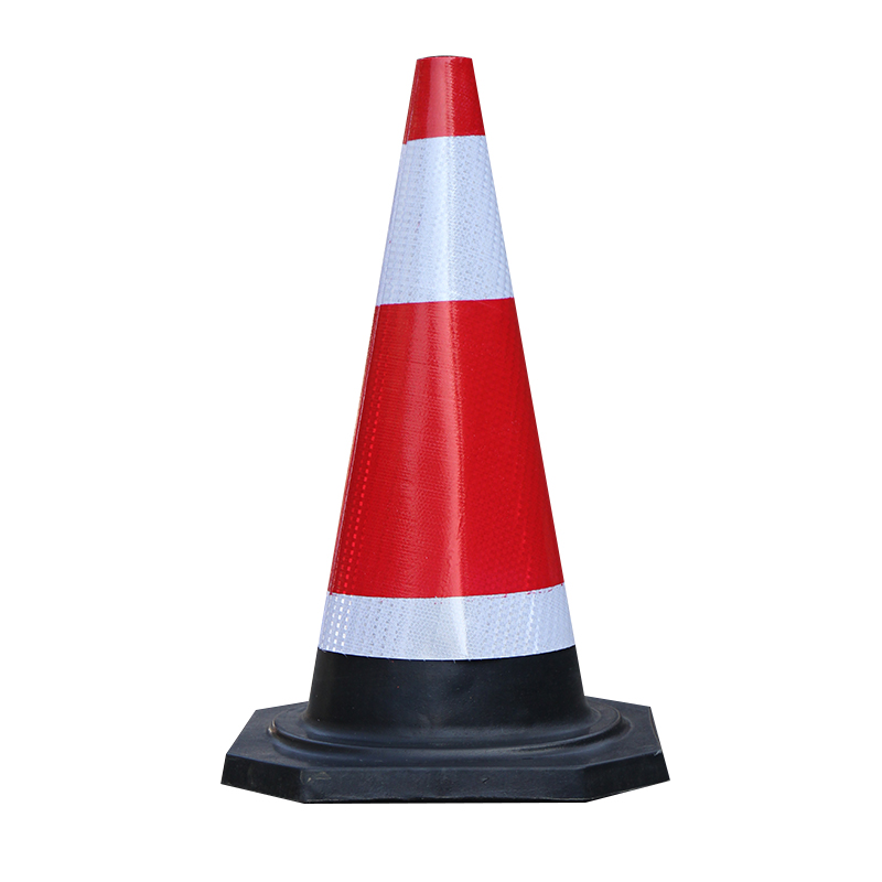 Hot Selling Traffic Safety Rubber Bottom Cone With Reflective Tape Custom PVC Traffic Cone