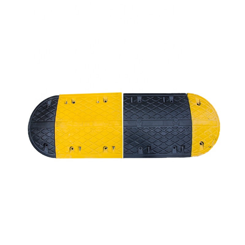 Highway Road Rubber Bump Stop Plastic Reflective Black Yellow Speed Breaker or Speed Hump