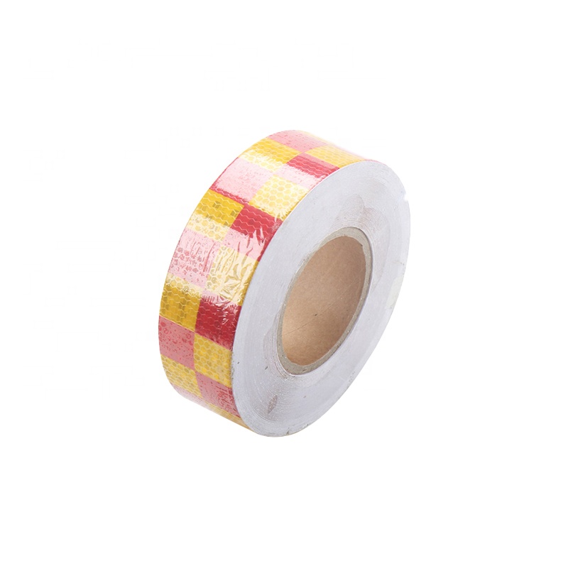 High Luster's Square Road Safety PVC Red+Yellow Truck Number Plate Hydroponic Reflective Film