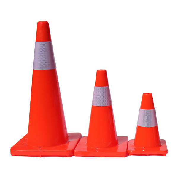 30cm 45cm 70cm road safety warning reflective pvc traffic cone
