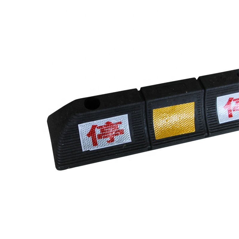 Reflective Durable Parking Lot Garage Truck Rubber Wheel Stopper