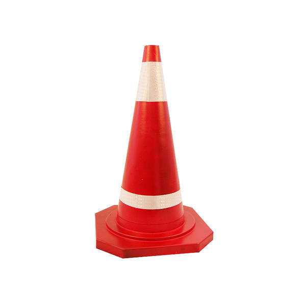 660mm Height Reflective Rubber Red+White Traffic Cone plastic traffic cone pole